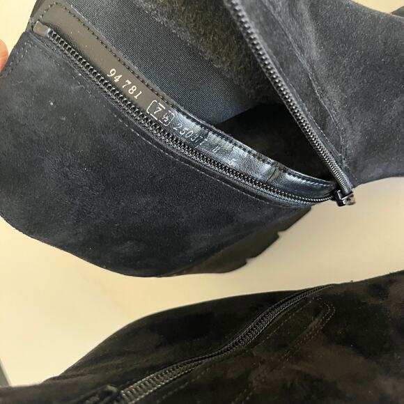 Gabor ‘Ubique’ Women's UK 7.5 / US 9.5-10 Chunky Wedge Ankle Boot Black Suede - Picture 6 of 7